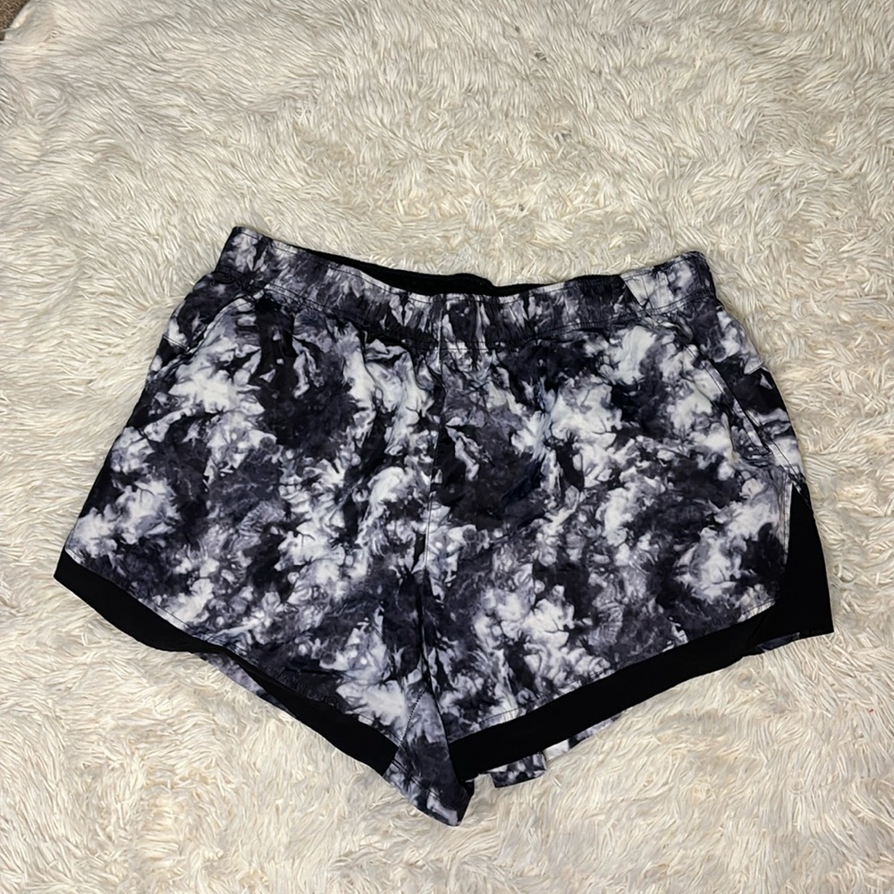 Black and white athletic shorts